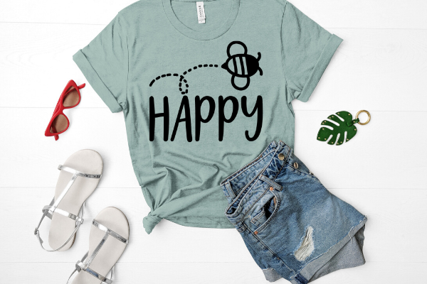Free Bee Happy SVG. With this free SVG you can make so many DIY projects for beginners and advanced a like. Cricut projects are so much fun. be kind. #cricut #freesvg #diy #beehappy