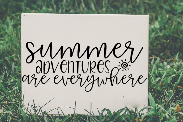 Free Summer Adventures SVG marks the beginning of summer. With this adorable SVG you can make the perfect Cricut DIY project! Great for shirts with sayings or canvas bags. #cricut #freesvg #summersvg