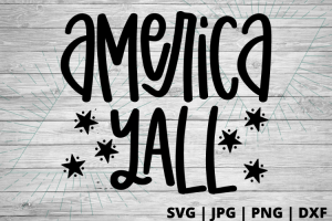 Free America y'all SVG will make for the perfect DIY patriotic Tee. Make a 4th of July shirt with this simple SVG. Cricut SVG files make for super easy beginner projects. #cricut #silhouette #freesvg #svg #diy #project