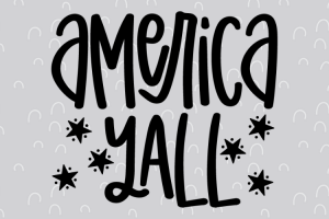 Free America y'all SVG will make for the perfect DIY patriotic Tee. Make a 4th of July shirt with this simple SVG. Cricut SVG files make for super easy beginner projects. #cricut #silhouette #freesvg #svg #diy #project