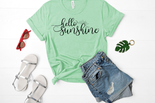 Free Hello Sunshine SVG marks the beginning of summer. With this adorable SVG you can make the perfect Cricut DIY project! Great for shirts with sayings or canvas bags.