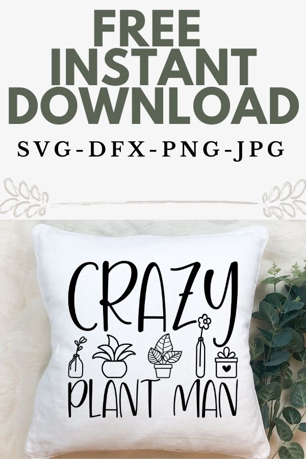 Free crazy plant man SVG is perfect for the plant lover in your life. Plant ladies are a real thing y'all. share all the plant life love with this adorable free plant lady svg file and use it with oyur cricut for an amazing easy cricut project. put it on a mug, tee or even an outdoor pillow. SVG is perfect for any Cricut project from advanced to beginner. Free Cricut SVG files for DIY projects. #freesvg #svg #diy #cricut #cricutmade #cricutexplore #cricutcreated #svg #svgfiles #svgcuts #svgcutfile #silhouette #silhouetteprojects #silhouetteamerica #silhouettecameo3