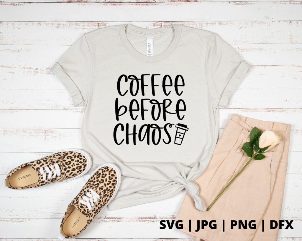 Coffee before chaos SVG. The chaos is coming so you'd better caffeine up and get ready for the storm. Free Cricut SVG files for DIY projects. #freesvg #svg #diy #svg #svgfiles #svgcuts #svgcutfile #silhouette #silhouetteprojects #silhouetteamerica #silhouettecameo3 #cricut #cricutmade #cricutexplore #cricutcreated